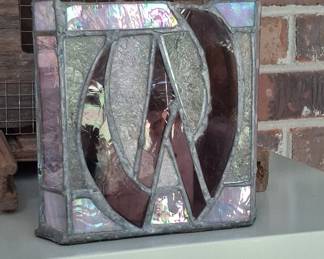 Artisan Stained Glass Monogram Piece