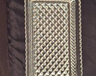 Anchor Hocking Wexford Diamond Pattern Clear Glass Tray