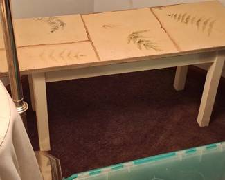 Roger Capron "Garrigue" Style Coffee Table with Botanical Tiles