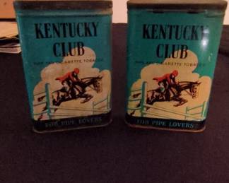 Vintage Kentucky Club Tobacco Tins