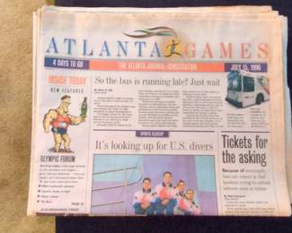 The Atlanta Journal-Constitution 'Atlanta Games' Special Edition Newspaper (July 15, 1996) - Front Page