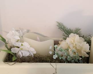 Angel Figurines and Decorative Trough Centerpiece