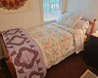 Early 20th Century Spool Turned Twin Bed Frame