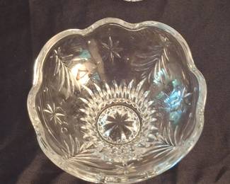 Mikasa "Christmas Night" Crystal Footed Bowl