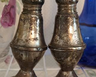 Vintage Silver-Plated Salt and Pepper Shakers