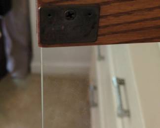 Oak Veneer Curio Display Cabinet