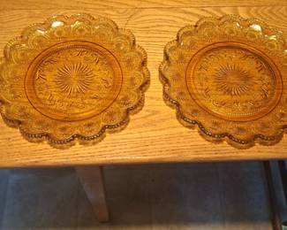 Tiara Sandwich Amber Glass Serving Platter