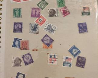 Vintage International Postage Stamp Collection Page