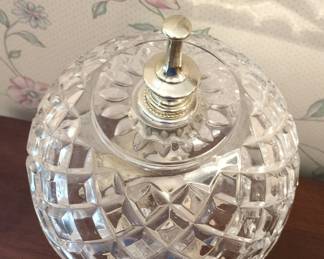 Vintage Cut Crystal Mushroom Boudoir Lamp