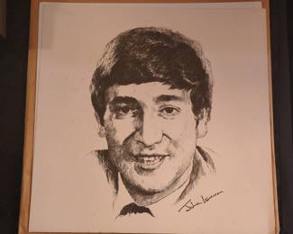 The Beatles Set of Four Detailed Line Drawings