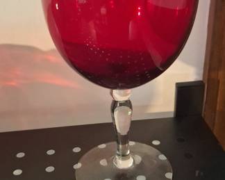 Imperial Glass Candlewick Ruby Red Water Goblet