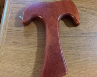 Hand-Carved Olive Wood Tau Cross