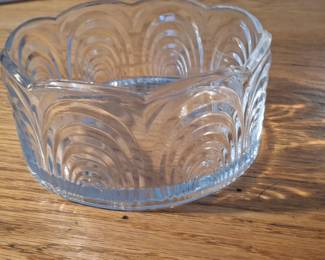 Vintage Art Deco Stepped Arch Decorative Glass Bowl