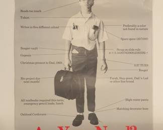 1970s National Lampoon 'Are You a Nurd?' Poster