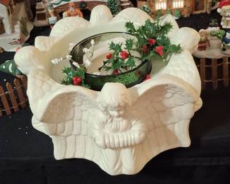 Circle of Angels Porcelain Pillar Candle Holder