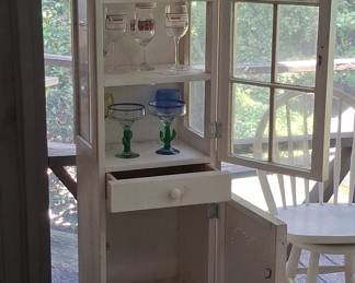 Country Style Pier Cabinet with Heart Cutout