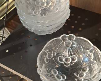 Mikasa Bountiful Pattern Glass Bowls