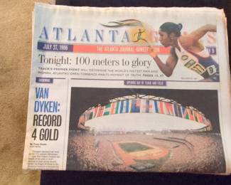 Atlanta Journal-Constitution July 27, 1996 Olympic Edition - Van Dyken Record 4 Gold