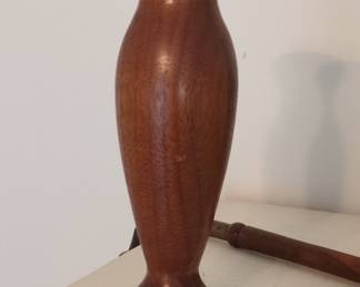 Vintage Hand-Turned Wooden Bud Vase