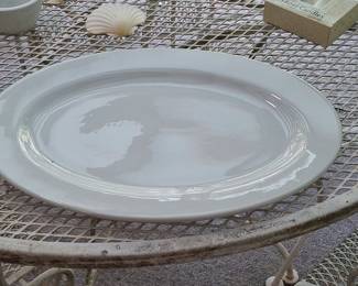 Cook at Home White Oval Serving Platter