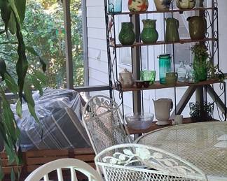 Vintage Wrought Iron Patio Dining Set