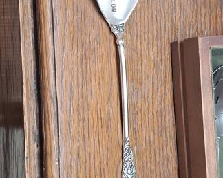 Custom Stamped Silver Long-Handled Spoon