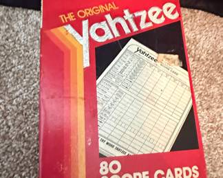 Vintage Yahtzee Score Cards 80 Count Box