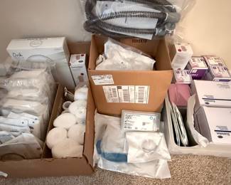 Assorted Medical Supplies and Wound Care Lot including CPAP Accessories