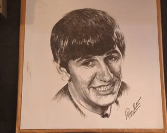 The Beatles Set of Four Detailed Line Drawings