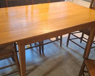 Ladder Back Dining Set with Rush Seats