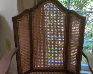 Antique Victorian Cane Back Rocking Chair