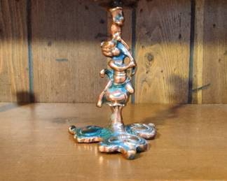 Art Nouveau Style Cherub Candlestick