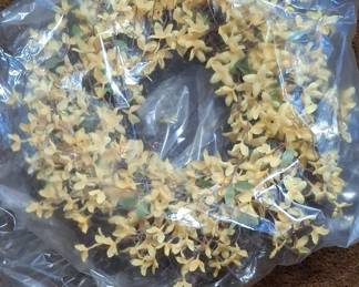 Artificial Forsythia Wreath with Grapevine Ring