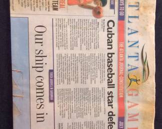 Atlanta Journal-Constitution Newspaper - July 10, 1996 - Cuban Baseball Star Defects