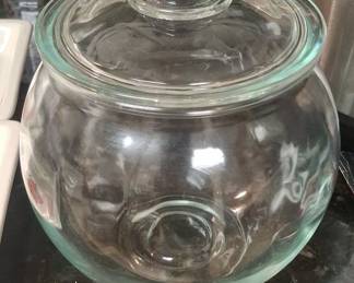 Vintage Clear Glass Apothecary Jar