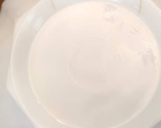 Anchor Hocking Milk Glass Grape Pattern Serving Dish