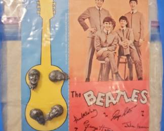 Vintage Beatles Fan Scrapbook with Ephemera