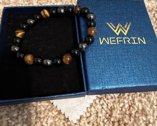 Triple Protection Bracelet: Tiger's Eye, Hematite, Black Obsidian