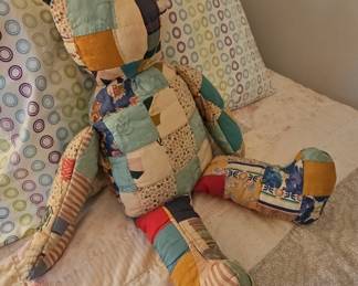 Vintage Patchwork Quilt Teddy Bear