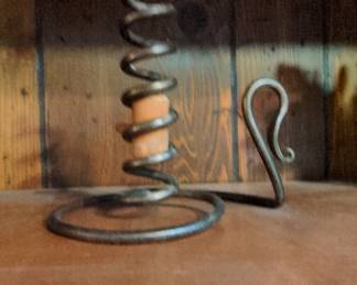 Vintage Wrought Iron Courting Candle Holder