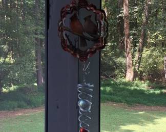Cardinal Wind Spinner with Crystal Tail