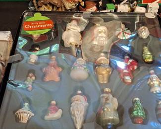 20-Piece Boxed Set of Assorted Blown Glass Christmas Ornaments