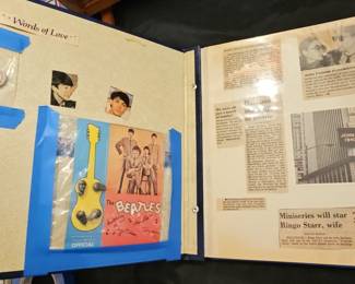 Vintage Beatles Fan Scrapbook with Ephemera