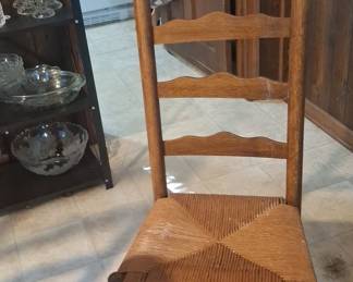 Ladder Back Dining Set with Rush Seats