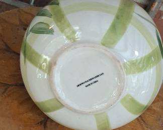 Olive Branch Green Plaid Ceramic Pitcher