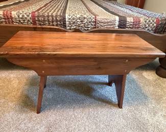 Handcrafted Walnut Bench or Low Coffee Table