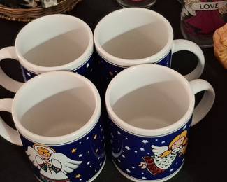 Vintage Royal Norfolk Christmas Angels Ceramic Mugs