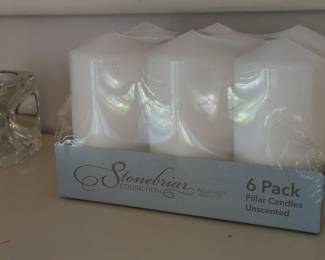Stonebriar Collection 6-Pack Unscented Pillar Candles