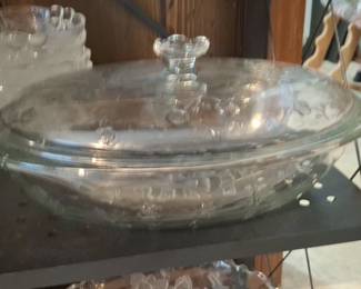Anchor Hocking Savannah Floral Oval Casserole Dish