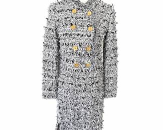 St. John Black & White Textured Knit Skirt Suit – New With Tags – Size 8 – Jacket Retail $1,695